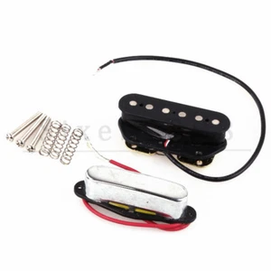 Electric Guitar Strings Tele Bridge/Neck Pickups pick up Set Black - Picture 1 of 4