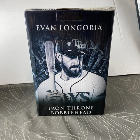 EVAN LONGORIA IRON THRONE Bobblehead RAYS 2017 Game of Thrones NIB Cover