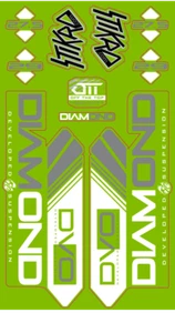 MTB Gabel Aufkleber DVO DIAMOND GREEN 16 KRATZFEST Sticker Fork 27,5" - Bild 1 von 1