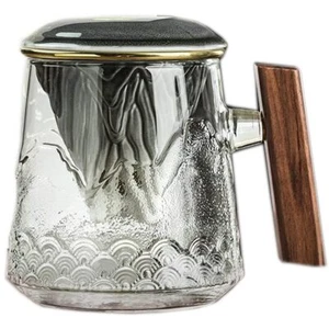 460ml High Temperature Glass Filter Tea Cup Home Tea Separation Drinking Mug - Picture 1 of 6