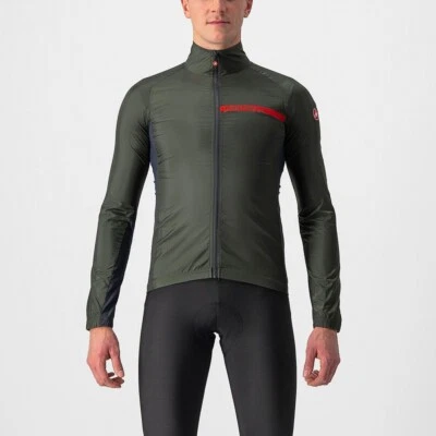 Nueva Chaqueta Elástica Castelli Squadra, Verde Militar/Gris Oscuro Foto 1 de 4