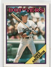 1988 Topps #456  Dave Anderson    Los Angeles Dodgers MLB Baseball Card