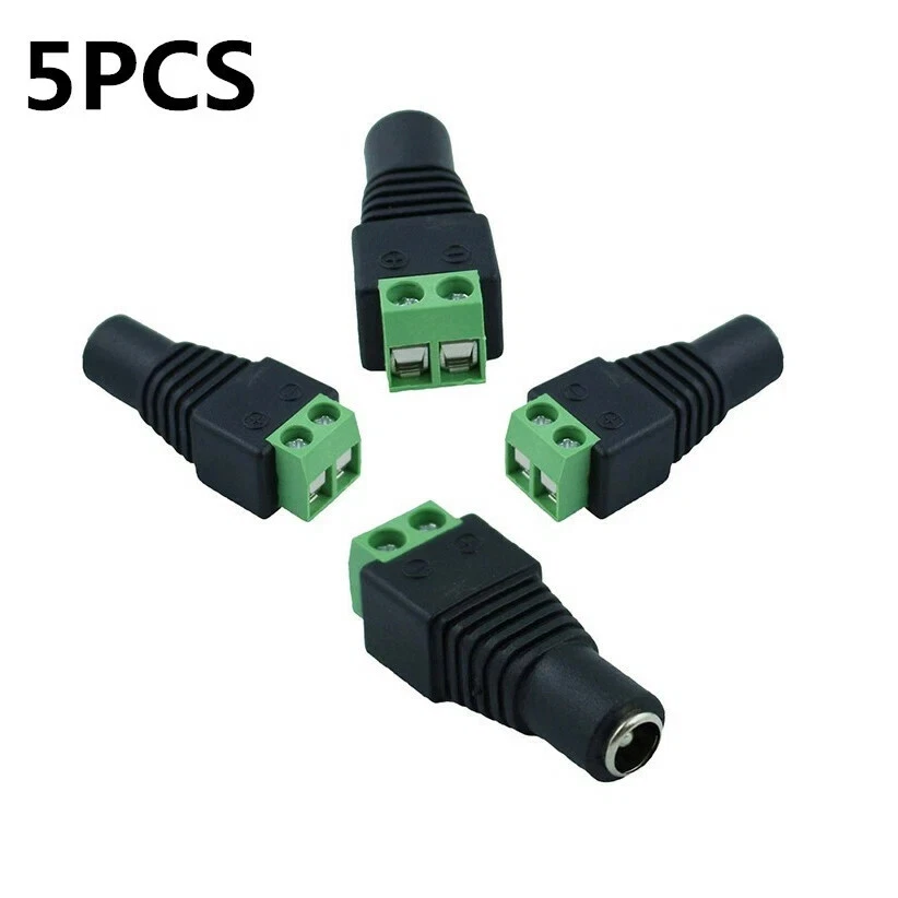 5pcs DC Female Power Cable Jack Plug Connector For LED Strip Light CCTV Camera - Image 1 of 1
