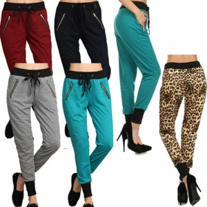 Women's Jogger Pants high waist jogger with zipper embellishment and drawstring - Picture 1 of 9