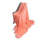 Knitted Blanket Sofa Cover Solid Color Air Conditioning Office Tassel Shawl