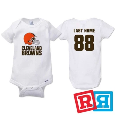 Personalized Cleveland Browns Gerber Baby Onesie® Cotton Custom Bodysuit - Image 1 of 4