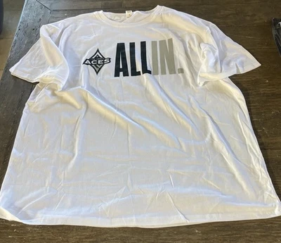 Camiseta para hombre Las Vegas Aces WNBA “All In” color blanco talla XL ¡Nueva! Foto 1 de 2