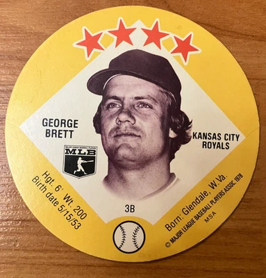 KANSAS CITY ROYALS: 1976 Saga Discs George Brett - *Reverse Pen Mark* TOUGH - Image 1 of 2