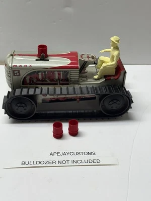 2 new red exhaust stacks for   Marx Climbing Tractor Tin Litho  toy No 5 Dozer - Image 1 of 3