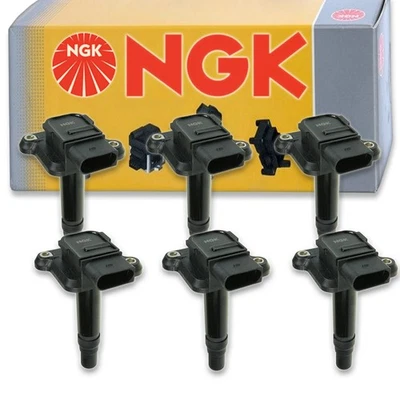 Bobina de encendido NGK de 6 piezas para Audi A6 Quattro 2003 3,0 L V6 - Sintonización de bujía fd Foto 1 de 4