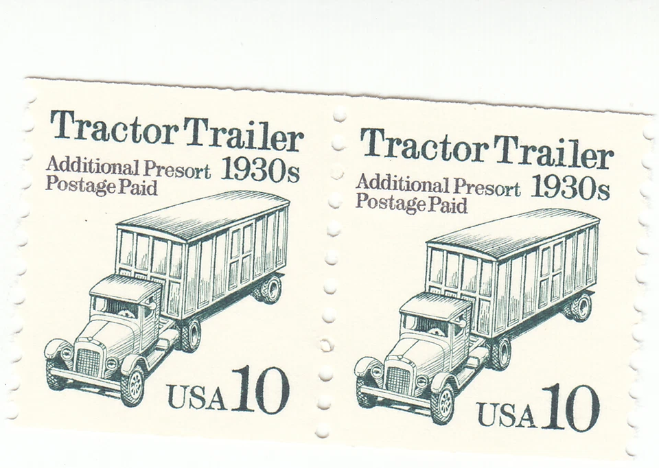 Scott #2457 - 10 cent Green -   10 Vert. Coil pair - MNH - Image 1 of 1