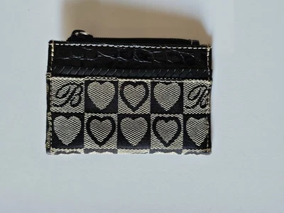 Monedero Brighton Signature negro y gris jacquard con cremallera para corazones porta tarjetas de identificación Foto 1 de 4