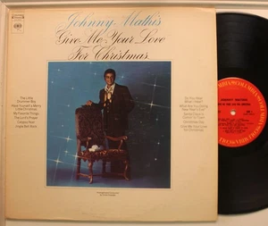 Johnny Mathis Lp Give Me Your Love For Christmas Columbia - Vg+ To Vg / Vg - Picture 1 of 1