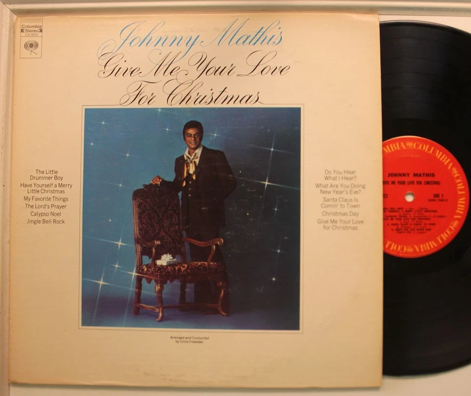 Johnny Mathis Lp Give Me Your Love For Christmas Columbia - Vg+ To Vg / Vg - Image 1 of 1