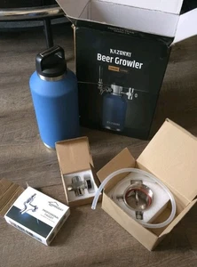 Razorri Beer Growler Rubinetto Sistema Acciaio Inox Sottovuoto 64oz Pressurizzato Nuova Scatola - Foto 1 di 2
