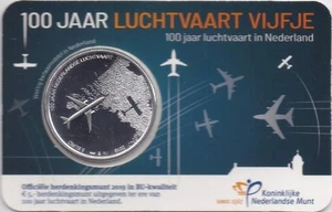 Nederland coincard 2019 - 5 euro BU / 100 jaar Luchtvaart Vijfje (cc2091) - Bild 1 von 1