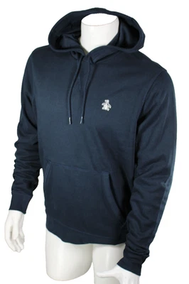 Nueva sudadera con capucha PENGUIN para hombre mediana azul marino/logo cosido al por menor $79 Foto 1 de 4