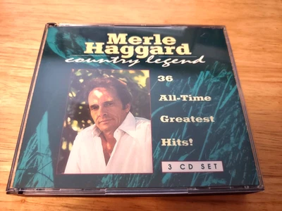 Merle Haggard "Country Legend 36 All Time Greatest Hits" 3 CDs  1993 CEMA - image 1 of 4