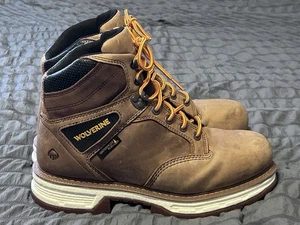 Wolverine Hellcat UltraSpring WP Mens Sz 10.5 Soft Toe 6" Work Boots Tan Beeswax - Picture 1 of 24
