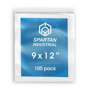 Spartan Industrial - 9" X 12" (100 Count) 2 Mil Clear Reclosable Zip Plastic ... - Picture 1 of 7