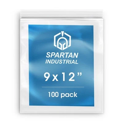 Spartan Industrial - 9" X 12" (100 Count) 2 Mil Clear Reclosable Zip Plastic ... - Image 1 of 4