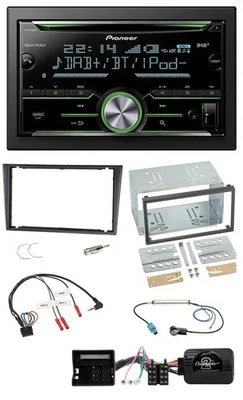 Pioneer Bluetooth Lenkrad DAB 2DIN USB CD Autoradio für Opel Tigra Corsa C Meriv - Bild 1 von 4