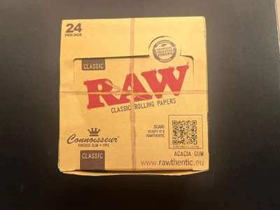 RAW SPORTS RAW CLASSIC CONNOISSEUR KING SIZE Rolling Papers Paper With ROACH FILTER TIPS