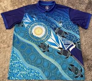 S182 New Indigenous Gumaraa Aboriginal Experience Shirt Turtle Australia Men 4XL - Picture 1 of 7
