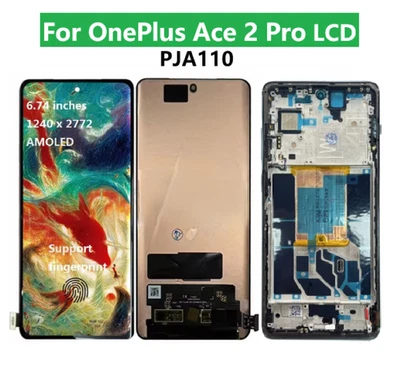 Оригинальный дисплей с сенсорным ЖК-экраном дигитайзером рамкой для OnePlus Ace 2 Pro 5G - Изображение 1 из 4