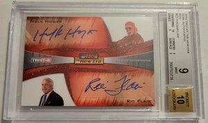 HULK HOGAN/RIC FLAIR 2010 TRISTAR TNA NEW ERA AUTO AUTOGRAPH CARD #3/5 BGS 9! - Picture 1 of 1
