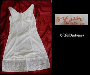 ROPA INTERIOR SIN CORDONES VINTAGE DE SILON BLANCO AÑOS 60 con ENCAJE - Imagen 1 de 8