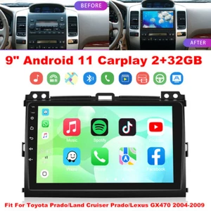 Fit For Toyota Prado 2004-2009 9" Android 11 Car Stereo Radio GPS Carplay 2+32GB - Picture 1 of 12
