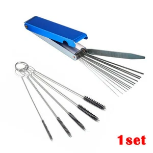 18Pcs Carburetor Carbon Dirt Jet Remove Cleaning Needles Brushes Tool Kits NEW - Picture 1 of 12