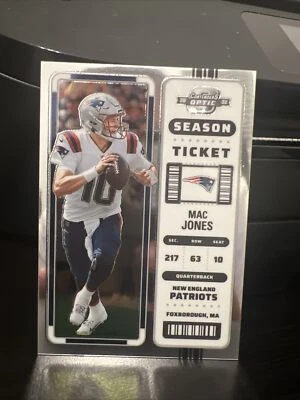 mac jones season ticket Silver Holo Optic Contenders No.50 - Image 1 of 2
