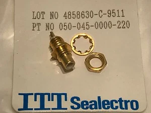 50pcs PANEL MOUNT BULKHEAD SMC FEMALE ITT SEALECTRO (x50) bsb7bb - Picture 1 of 2