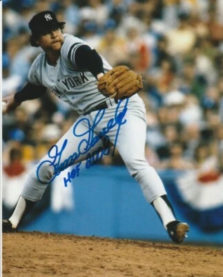 VINTAGE RICH 'GOOSE' GOSSAGE SIGNED NEW YORK NY YANKEES 8x10 PHOTO #4 PROOF! - Image 1 of 2