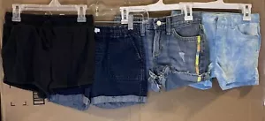 Girls Kids Sz 10 Levi’s Blue Shorty Shorts Old Navy Denim Jumping Beans 4 Pairs - Picture 1 of 8