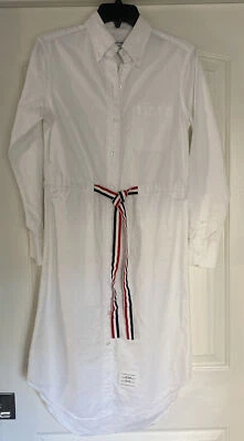Thom Browne grosgrain belt Oxford shirt dress Size 0 US/36 - Image 1 of 4