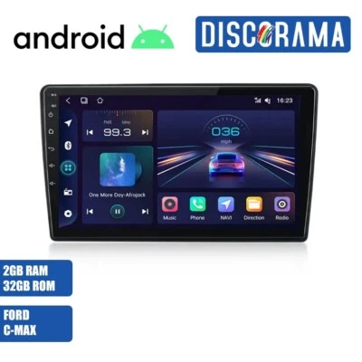 AUTORADIO ANDROID FORD C-MAX 2003-2010 STEREO AUTO TOUCH 9" CARPLAY WIFI NAVI - Immagine 1 di 4