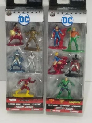 DC COMICS LOT 2 five pak Nano Metalfigs  by Jada toys. 10 action figures New  - Image 1 of 4