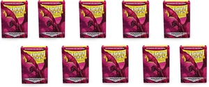 Dragon Shield Matte Magenta Sleeves Display Case - Standard Size - 10 Packs - Picture 1 of 2