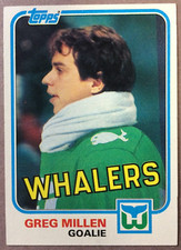 1981-82 Topps Hockey "Set Break" #E115 Greg Millen Hartford Whalers