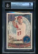 2019 Topps Allen & Ginter Baseball Star Signs #BSS-15 Mike Trout BGS 9