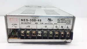 MEAN WELL NES 35-48 POWER SUPPLY DC OUTPUT 48V 7.3A 100-120VAC 200-24-VAC / TEST - Picture 1 of 7
