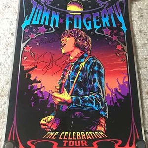 Signed John Fogerty my 50 year trip poster 18 x 24 Creedence Clearwater Revival - Picture 1 of 5