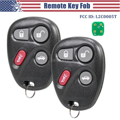 2x Para 2000 2001 2002 2003 2004 2005 Pontiac Sunfire Mando a distancia Llave Coche 4 Botones Foto 1 de 4