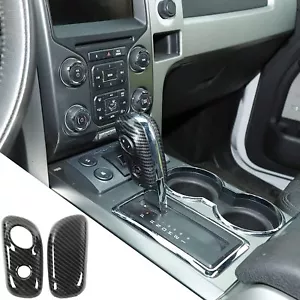 Cubierta de perilla de cambio de marchas ABS para Ford F150 Raptor 2009-2014, fibra de carbono a - Imagen 1 de 7