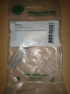 Neutrik NP3C Spina Telefono Stereo/Nuova in confezione originale - Foto 1 di 3