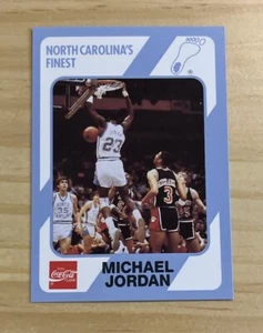 Tarjeta de baloncesto Coca Cola 1989 Michael Jordan North Carolina's Finest #15 Salón de la fama casi nueva - Imagen 1 de 2