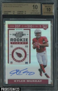 2019 Contenders Optic HOLO Prizm Rookie Ticket Kyler Murray RC AUTO BGS 10 POP 1
